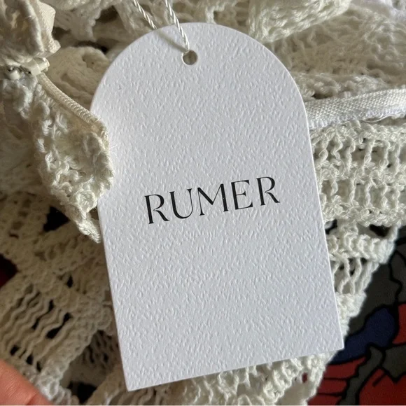 Revolve Rumer white crochet  beach cover up XS - Picture 7 of 10